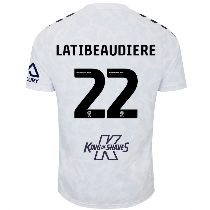 Danxen Hombre Camiseta Joel Latibeaudiere #22 Blanco 2ª Equipación 2024/25 La Camisa