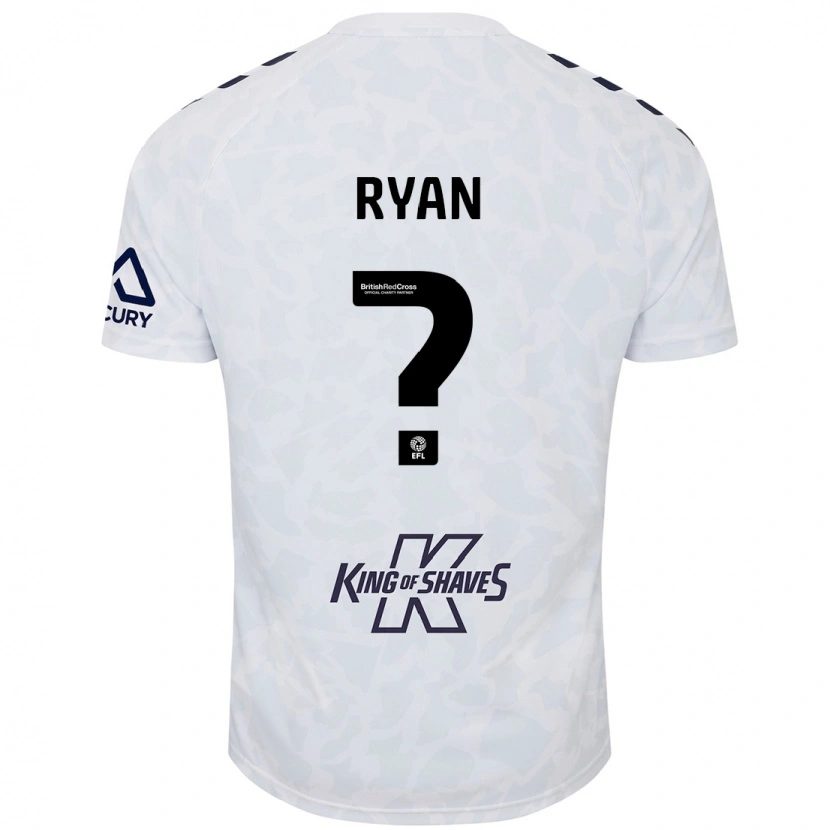 Danxen Hombre Camiseta Kain Ryan #0 Blanco 2ª Equipación 2024/25 La Camisa