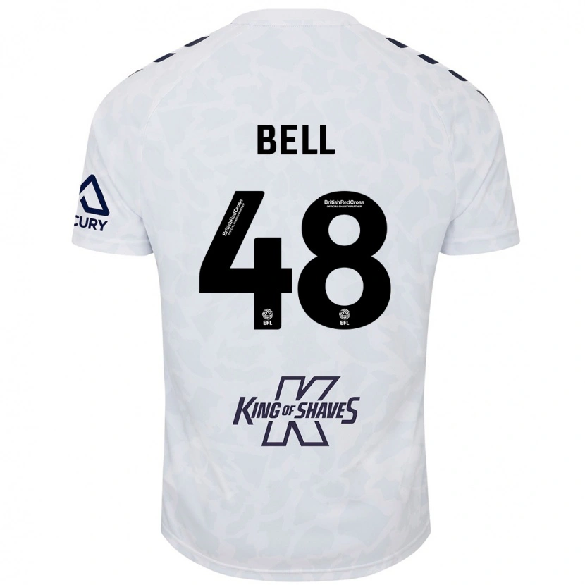 Danxen Hombre Camiseta Luke Bell #48 Blanco 2ª Equipación 2024/25 La Camisa