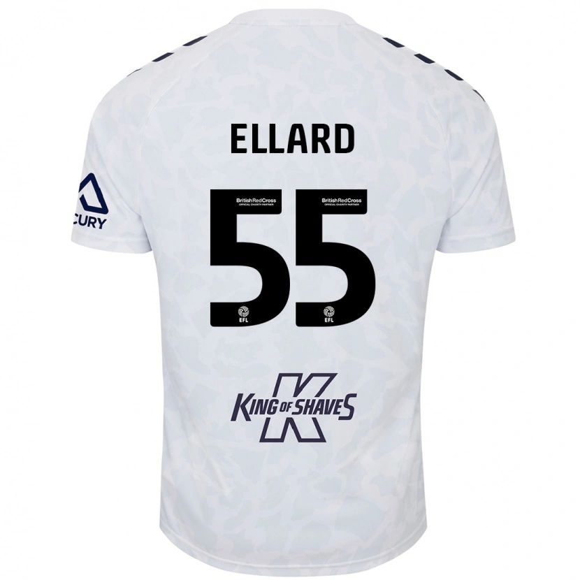 Danxen Hombre Camiseta Aston Ellard #55 Blanco 2ª Equipación 2024/25 La Camisa