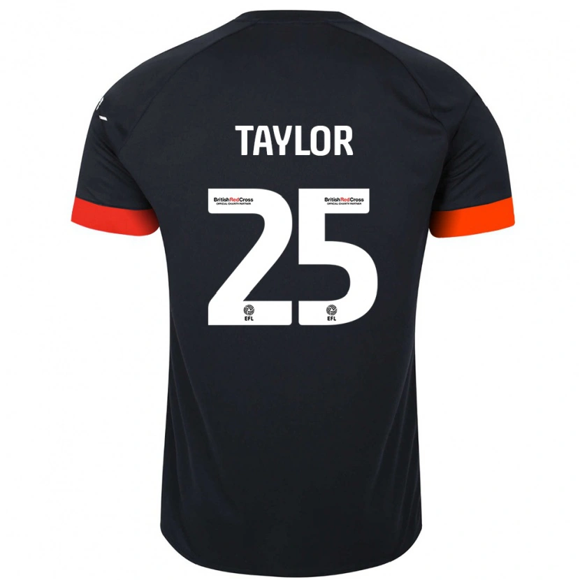 Danxen Hombre Camiseta Joe Taylor #25 Negro Naranja 2ª Equipación 2024/25 La Camisa