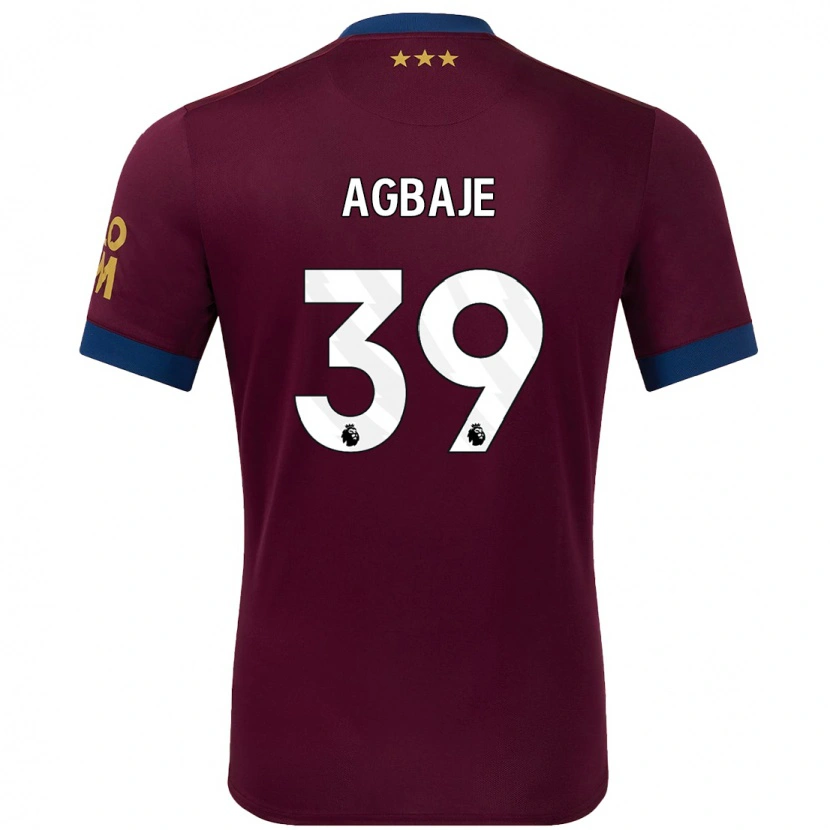 Danxen Hombre Camiseta Edwin Agbaje #39 Marrón 2ª Equipación 2024/25 La Camisa