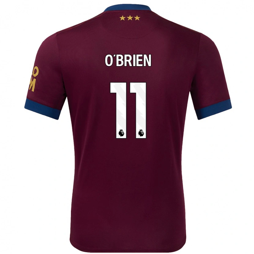 Danxen Hombre Camiseta Lucy O'brien #11 Marrón 2ª Equipación 2024/25 La Camisa