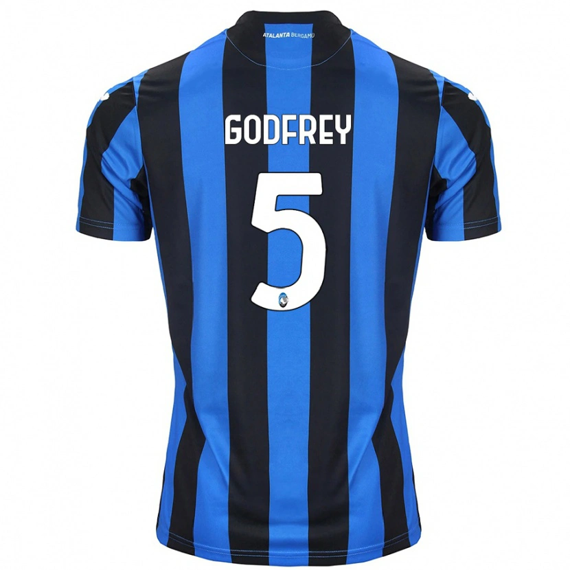Danxen Mujer Camiseta Ben Godfrey #5 Azul Negro 1ª Equipación 2024/25 La Camisa