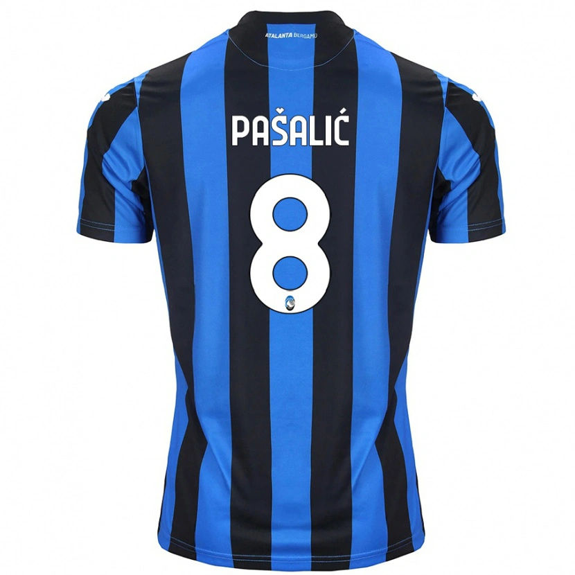 Danxen Mujer Camiseta Mario Pasalic #8 Azul Negro 1ª Equipación 2024/25 La Camisa