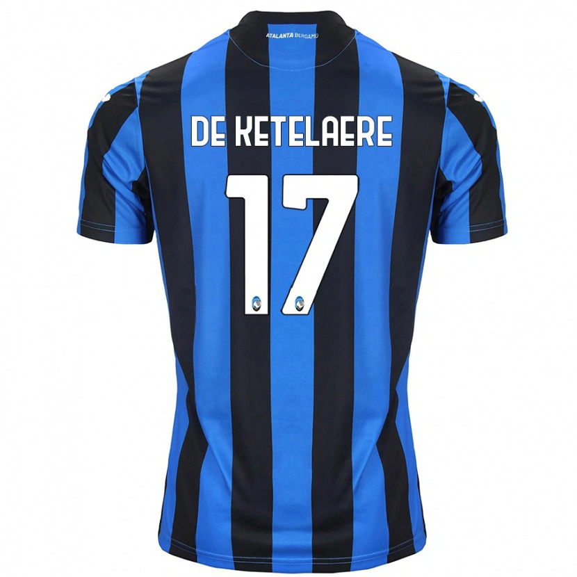 Danxen Mujer Camiseta Charles De Ketelaere #17 Azul Negro 1ª Equipación 2024/25 La Camisa