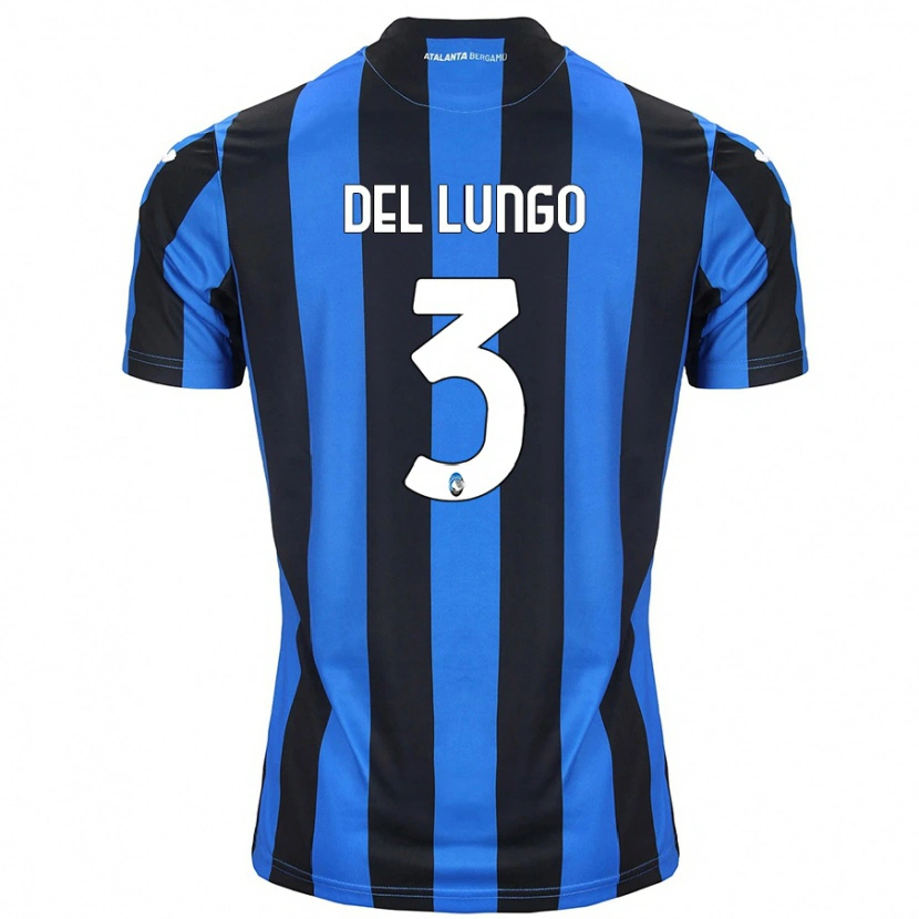 Danxen Mujer Camiseta Tommaso Del Lungo #3 Azul Negro 1ª Equipación 2024/25 La Camisa