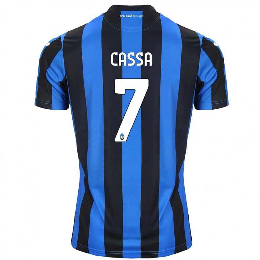 Danxen Mujer Camiseta Federico Cassa #7 Azul Negro 1ª Equipación 2024/25 La Camisa