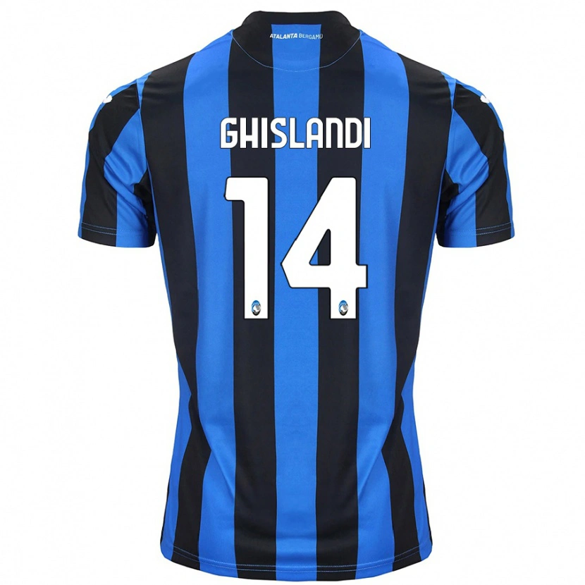 Danxen Mujer Camiseta Davide Ghislandi #14 Azul Negro 1ª Equipación 2024/25 La Camisa