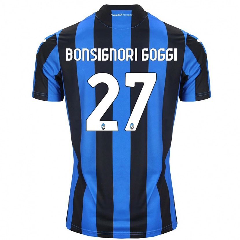 Danxen Mujer Camiseta Lorenzo Bonsignori Goggi #27 Azul Negro 1ª Equipación 2024/25 La Camisa