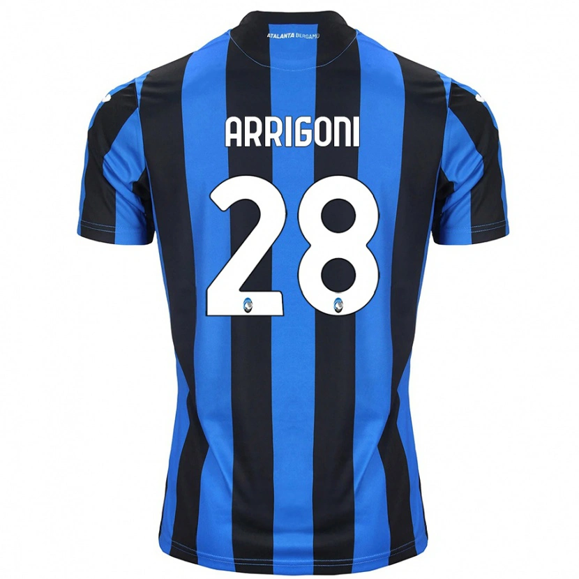 Danxen Mujer Camiseta Mattia Arrigoni #28 Azul Negro 1ª Equipación 2024/25 La Camisa
