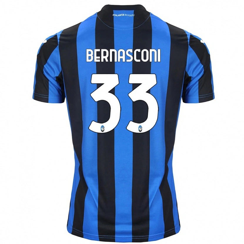 Danxen Mujer Camiseta Lorenzo Bernasconi #33 Azul Negro 1ª Equipación 2024/25 La Camisa