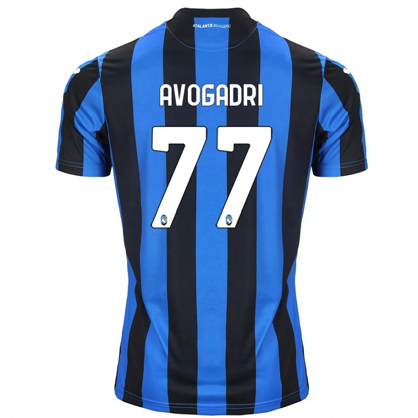 Danxen Mujer Camiseta Lorenzo Avogadri #77 Azul Negro 1ª Equipación 2024/25 La Camisa