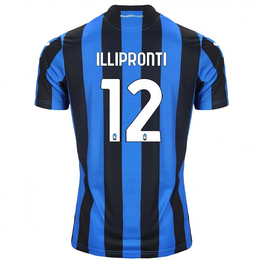 Danxen Mujer Camiseta Filippo Illipronti #12 Azul Negro 1ª Equipación 2024/25 La Camisa