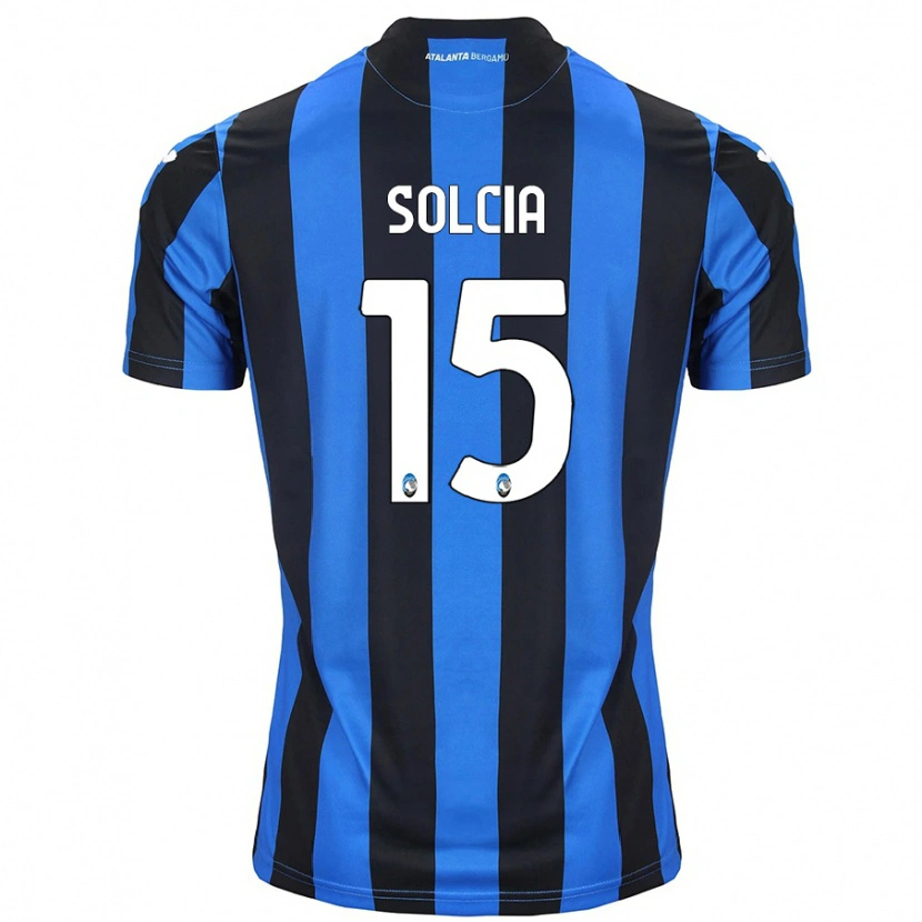 Danxen Mujer Camiseta Daniele Solcia #15 Azul Negro 1ª Equipación 2024/25 La Camisa
