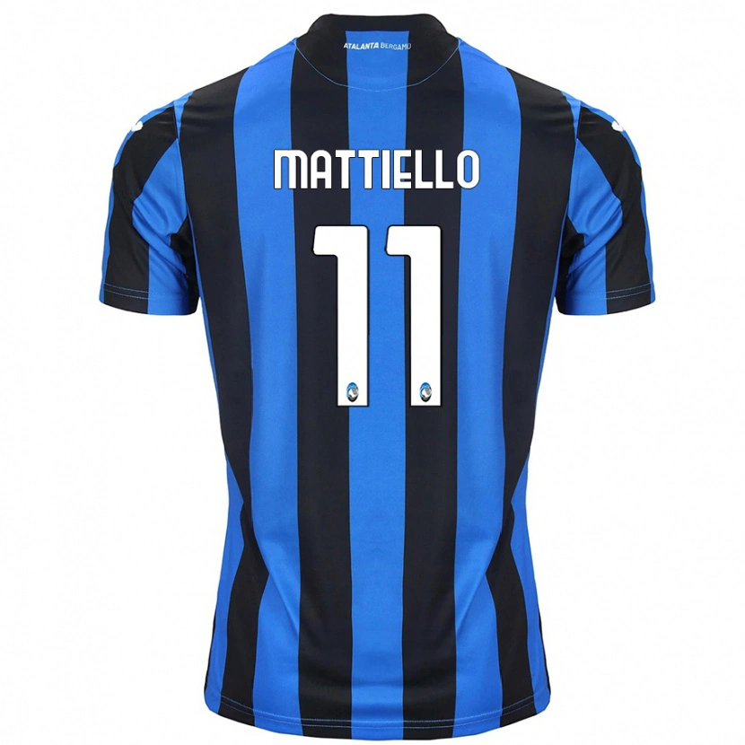 Danxen Mujer Camiseta Federico Mattiello #11 Azul Negro 1ª Equipación 2024/25 La Camisa