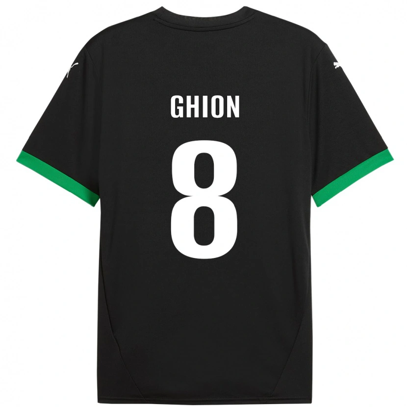Danxen Mujer Camiseta Andrea Ghion #8 Negro Verde Oscuro 1ª Equipación 2024/25 La Camisa