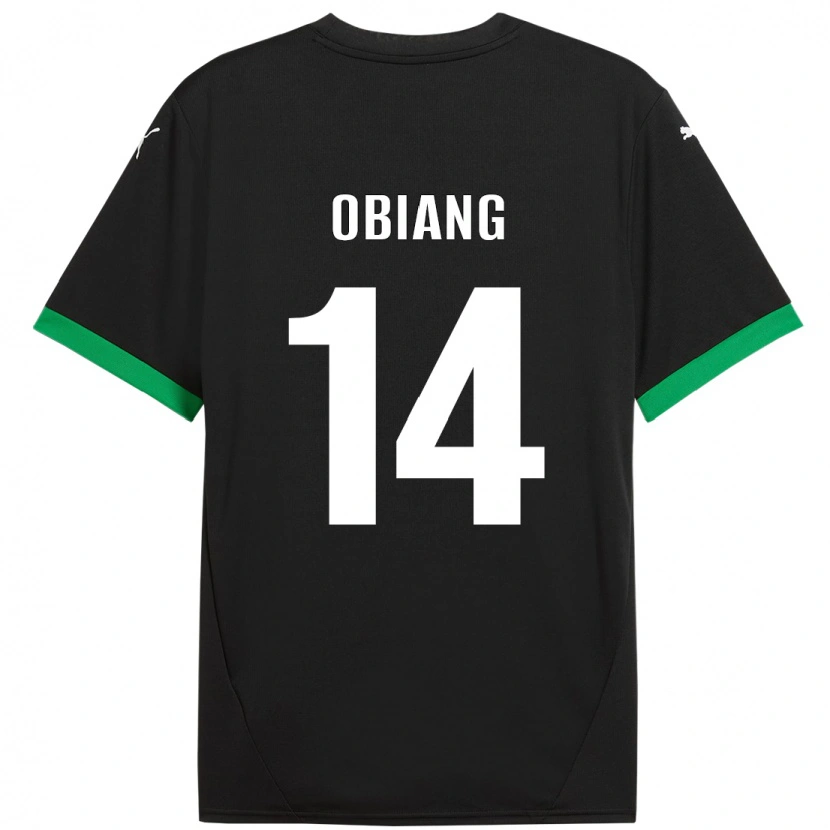 Danxen Mujer Camiseta Pedro Obiang #14 Negro Verde Oscuro 1ª Equipación 2024/25 La Camisa