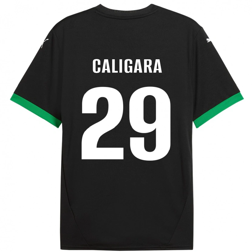 Danxen Mujer Camiseta Fabrizio Caligara #29 Negro Verde Oscuro 1ª Equipación 2024/25 La Camisa
