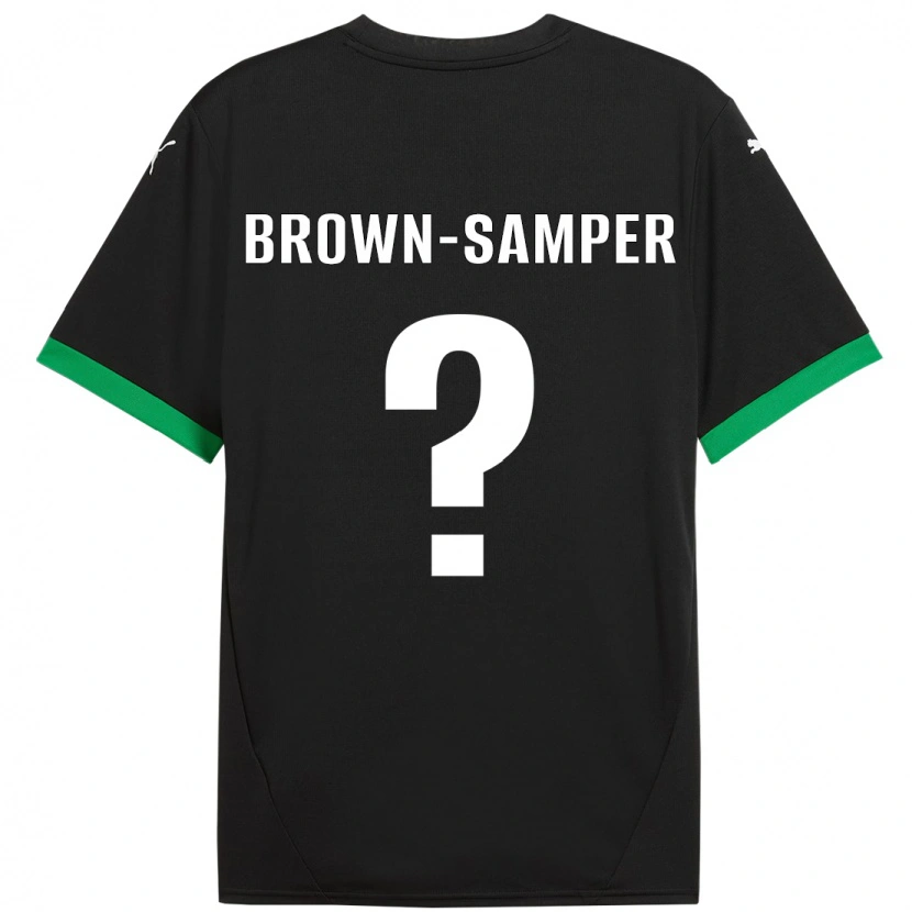 Danxen Mujer Camiseta Isaac Brown-Samper #0 Negro Verde Oscuro 1ª Equipación 2024/25 La Camisa