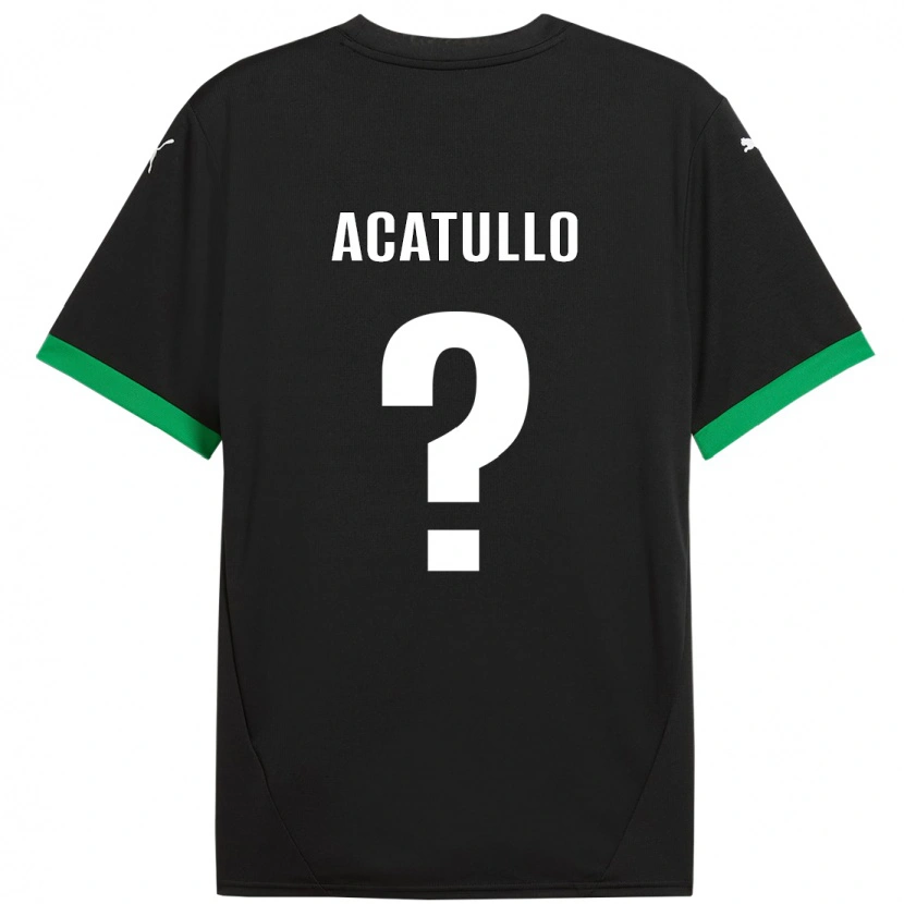 Danxen Mujer Camiseta Cristian Acatullo #0 Negro Verde Oscuro 1ª Equipación 2024/25 La Camisa