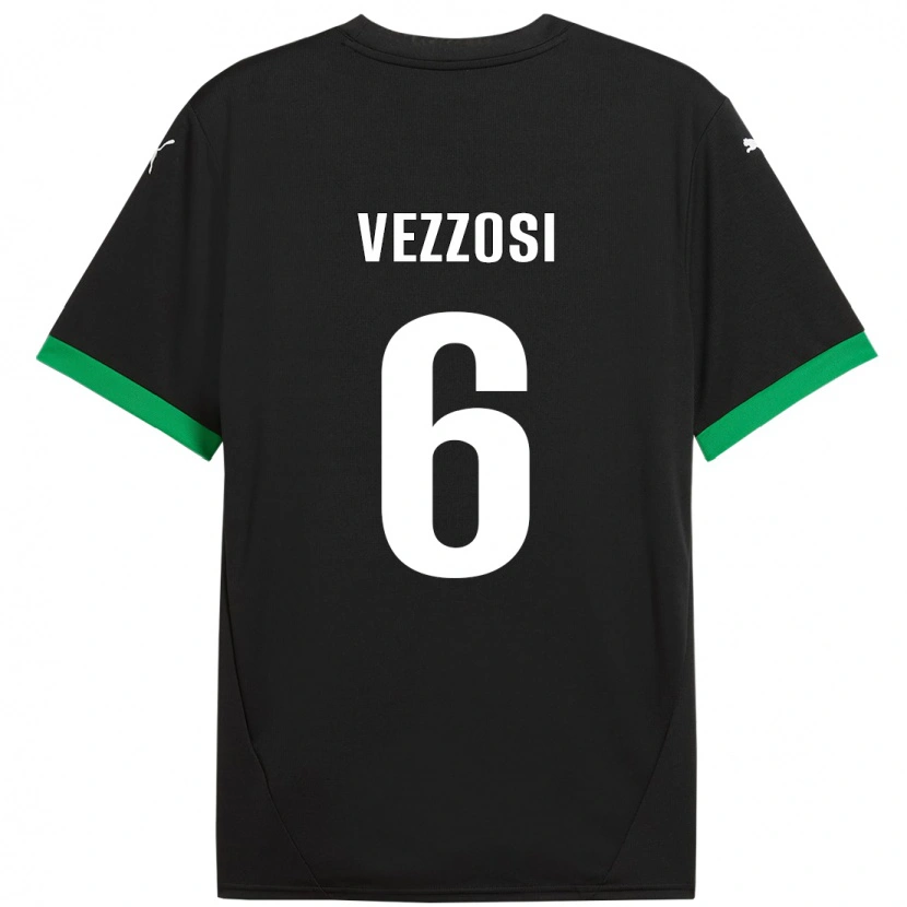Danxen Mujer Camiseta Giorgio Vezzosi #6 Negro Verde Oscuro 1ª Equipación 2024/25 La Camisa