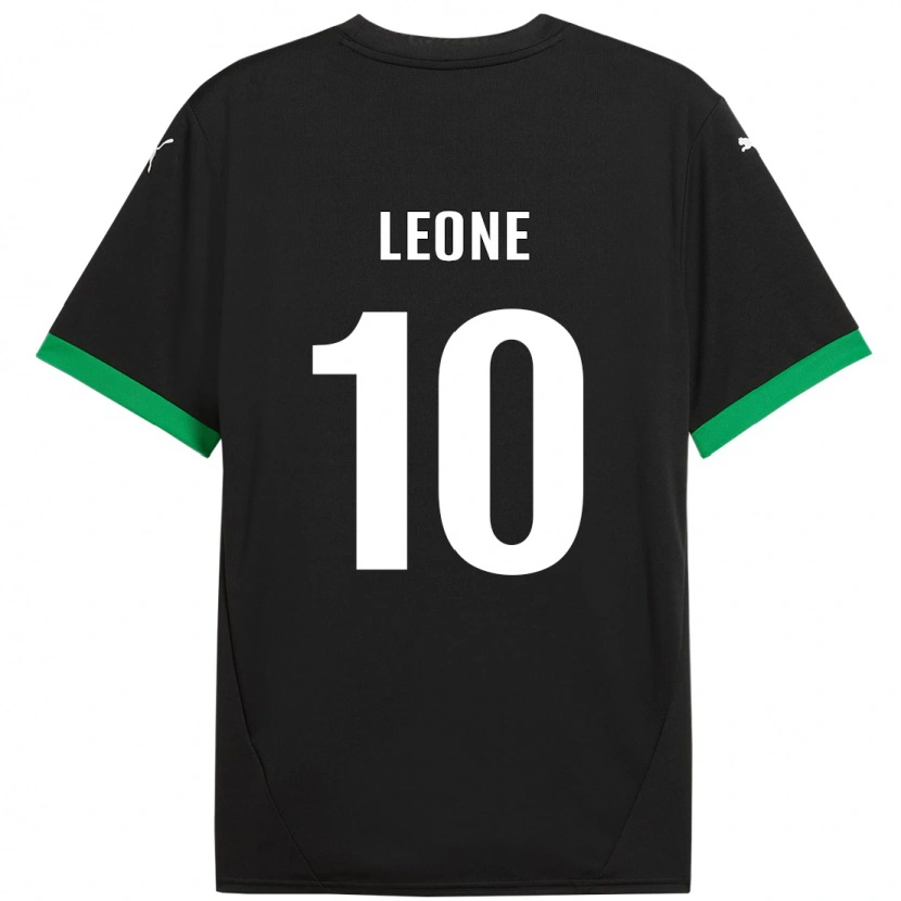 Danxen Mujer Camiseta Kevin Leone #10 Negro Verde Oscuro 1ª Equipación 2024/25 La Camisa