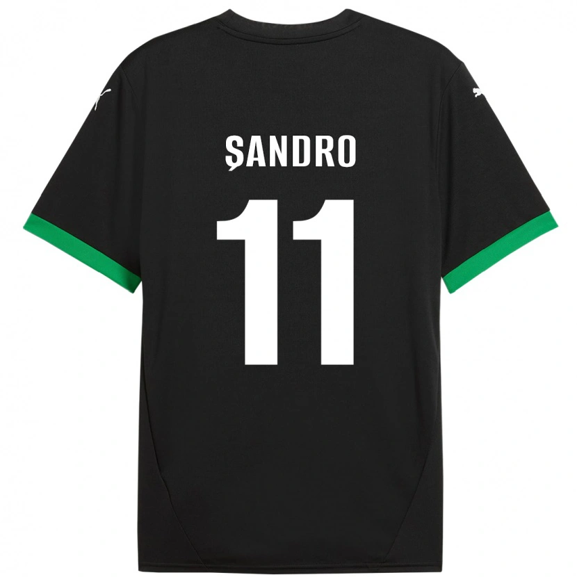 Danxen Mujer Camiseta Denis Șandro #11 Negro Verde Oscuro 1ª Equipación 2024/25 La Camisa