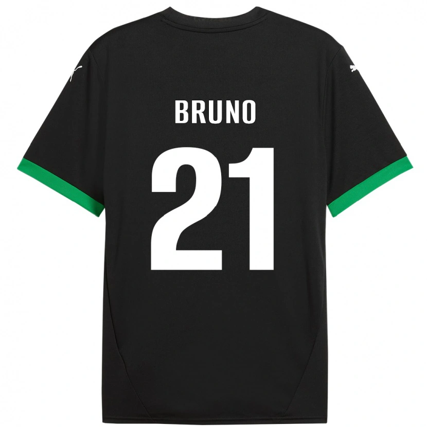 Danxen Mujer Camiseta Kevin Bruno #21 Negro Verde Oscuro 1ª Equipación 2024/25 La Camisa