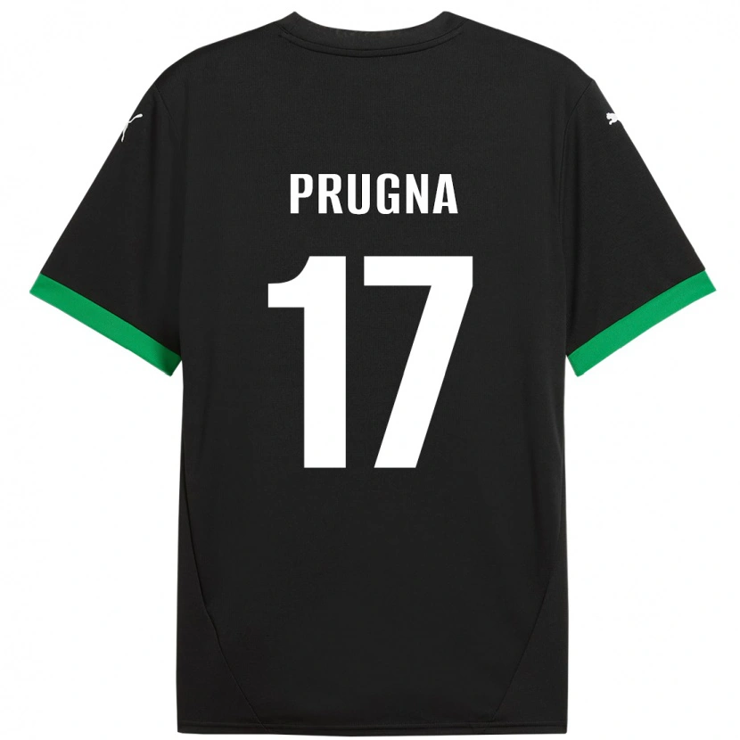 Danxen Mujer Camiseta Cecilia Prugna #17 Negro Verde Oscuro 1ª Equipación 2024/25 La Camisa