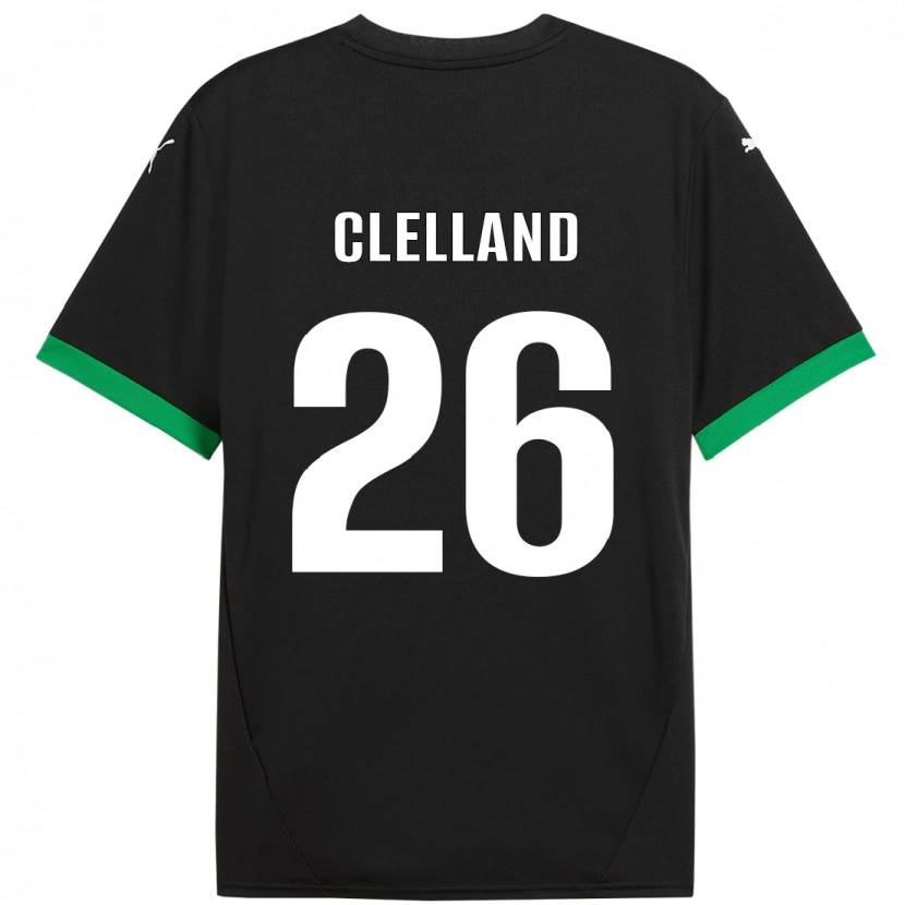 Danxen Mujer Camiseta Lana Clelland #26 Negro Verde Oscuro 1ª Equipación 2024/25 La Camisa