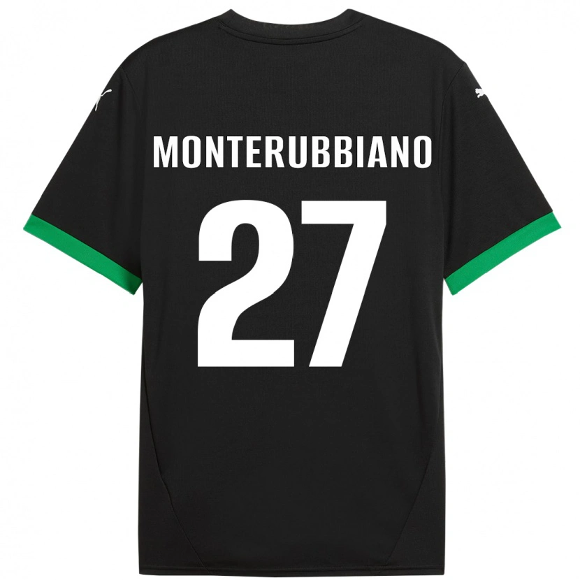 Danxen Mujer Camiseta Valeria Monterubbiano #27 Negro Verde Oscuro 1ª Equipación 2024/25 La Camisa