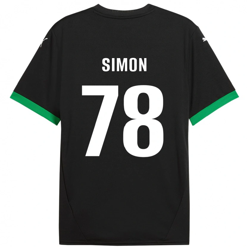 Danxen Mujer Camiseta Bénédicte Simon #78 Negro Verde Oscuro 1ª Equipación 2024/25 La Camisa