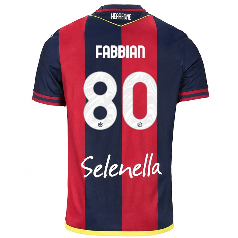 Danxen Mujer Camiseta Giovanni Fabbian #80 Rojo Azul Real 1ª Equipación 2024/25 La Camisa