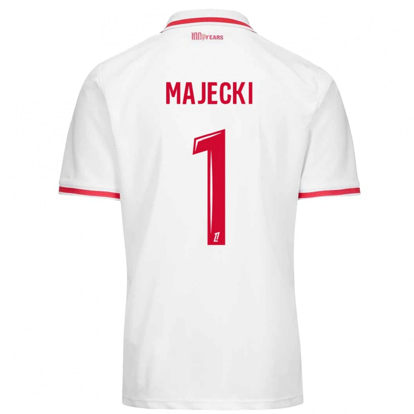 Danxen Mujer Camiseta Radoslaw Majecki #1 Blanco Rojo 1ª Equipación 2024/25 La Camisa