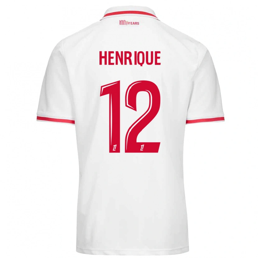 Danxen Mujer Camiseta Caio Henrique #12 Blanco Rojo 1ª Equipación 2024/25 La Camisa