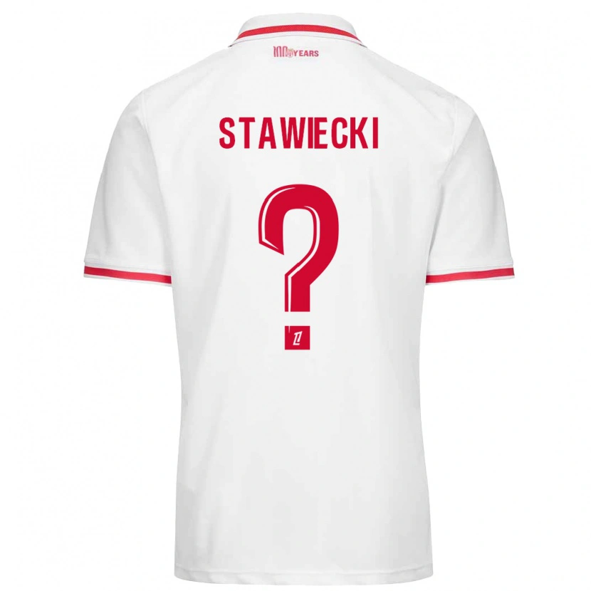 Danxen Mujer Camiseta Jules Stawiecki #0 Blanco Rojo 1ª Equipación 2024/25 La Camisa