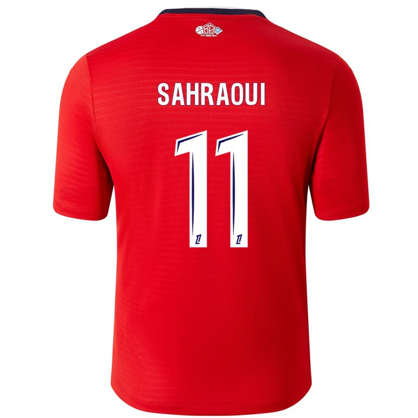 Danxen Mujer Camiseta Osame Sahraoui #11 Rojo Blanco 1ª Equipación 2024/25 La Camisa