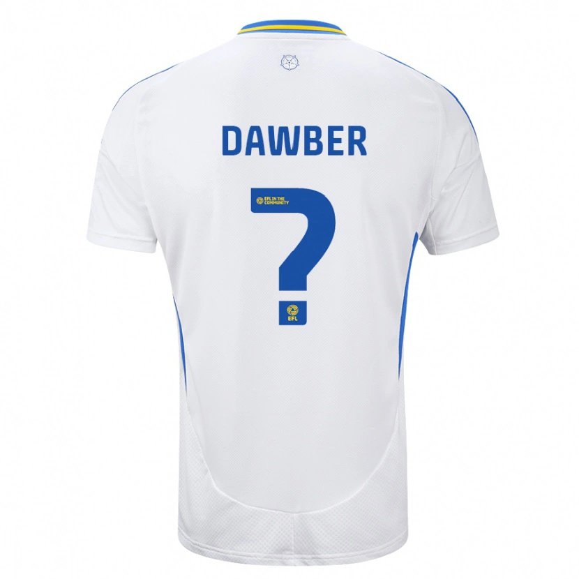 Danxen Mujer Camiseta Oscar Dawber #0 Blanco Azul 1ª Equipación 2024/25 La Camisa