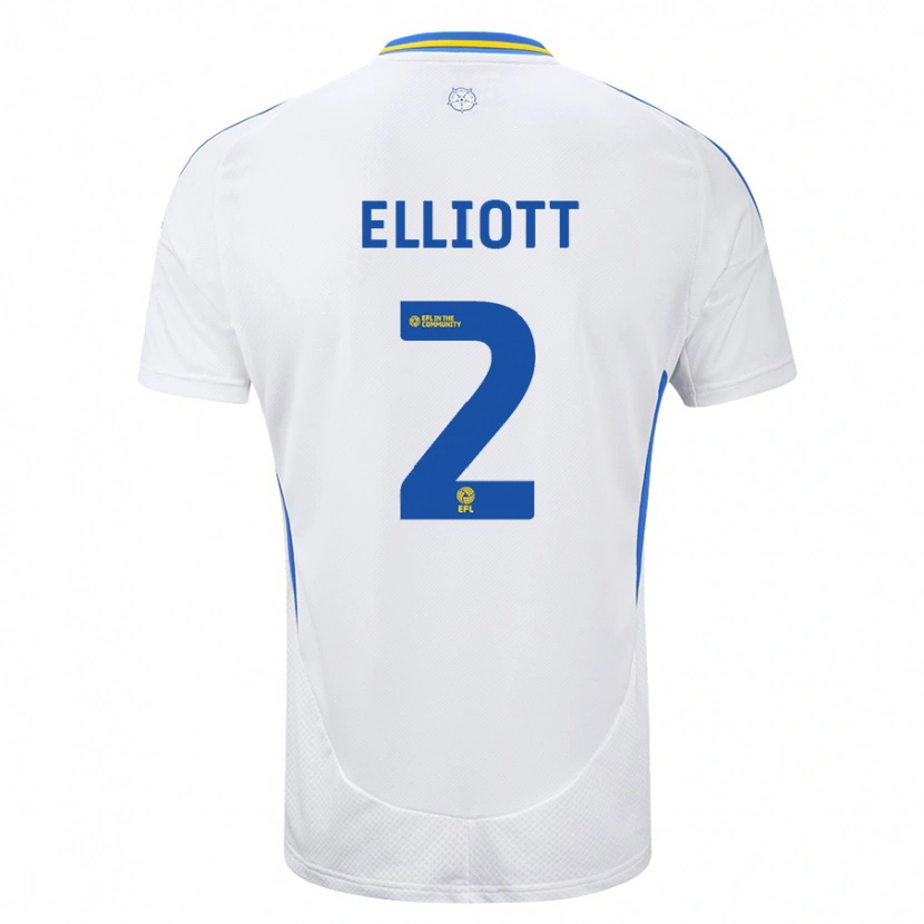 Danxen Mujer Camiseta Izzy Elliott #2 Blanco Azul 1ª Equipación 2024/25 La Camisa