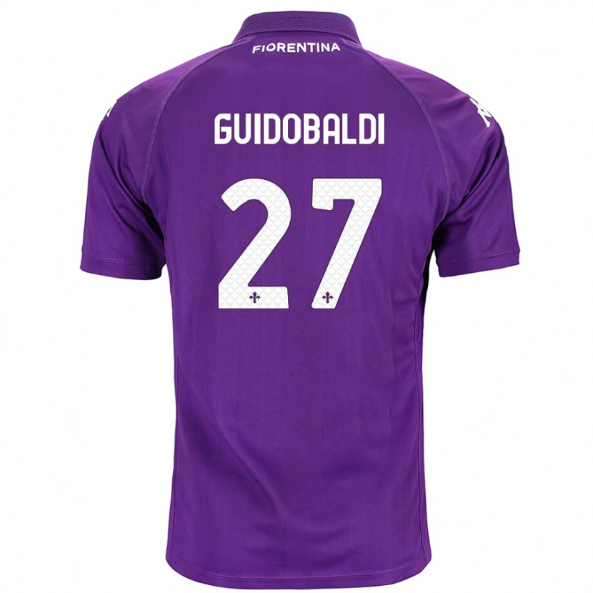 Danxen Mujer Camiseta Filippo Guidobaldi #27 Morado 1ª Equipación 2024/25 La Camisa