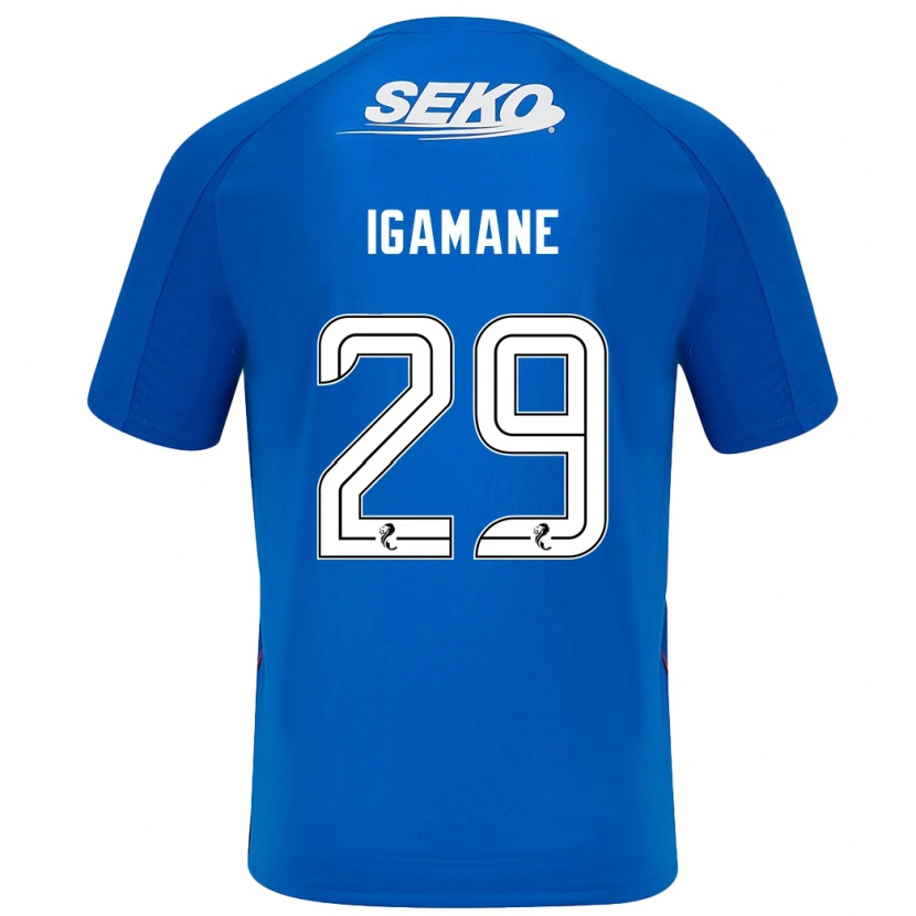 Danxen Mujer Camiseta Hamza Igamane #29 Azul Oscuro 1ª Equipación 2024/25 La Camisa