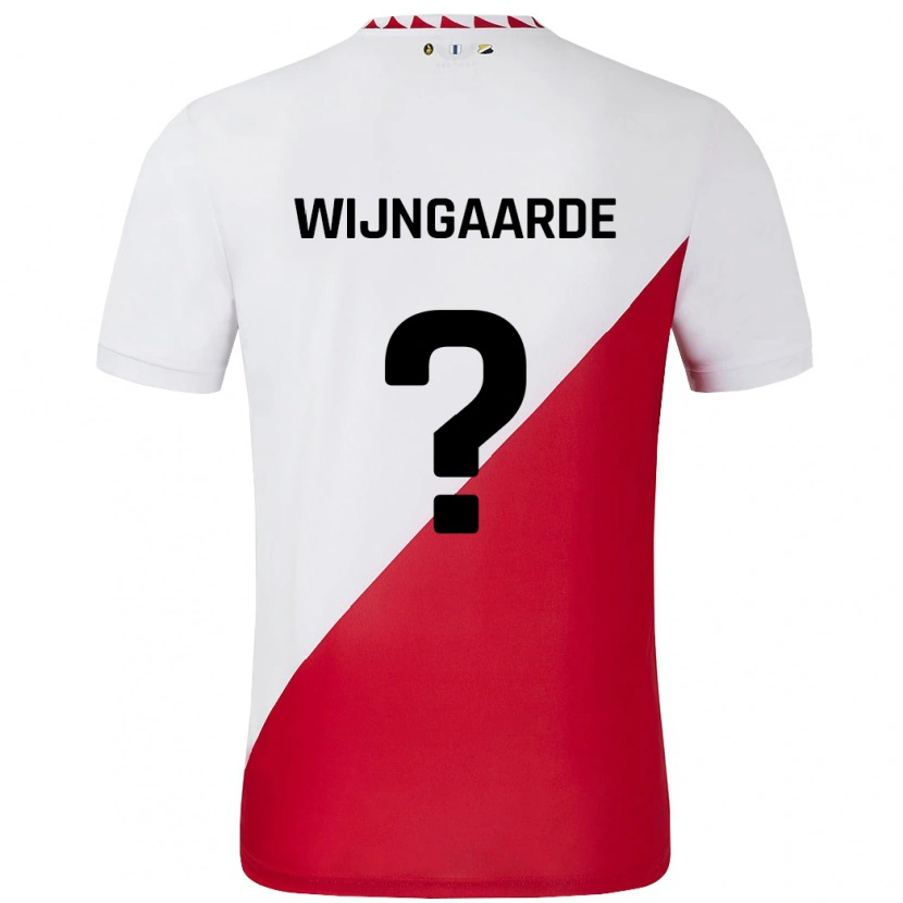 Danxen Mujer Camiseta Jahrnell Wijngaarde #0 Blanco Rojo 1ª Equipación 2024/25 La Camisa
