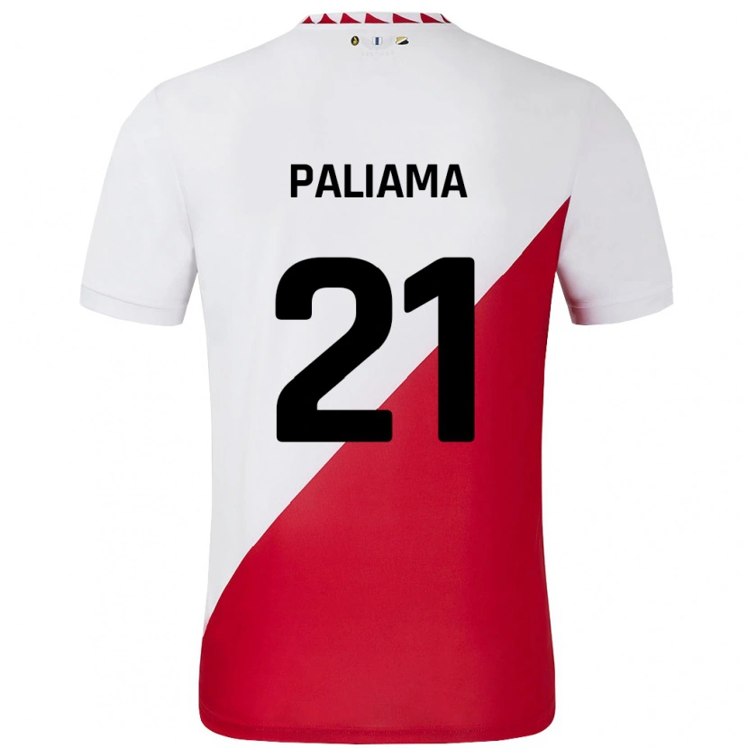 Danxen Mujer Camiseta Joni Paliama #21 Blanco Rojo 1ª Equipación 2024/25 La Camisa