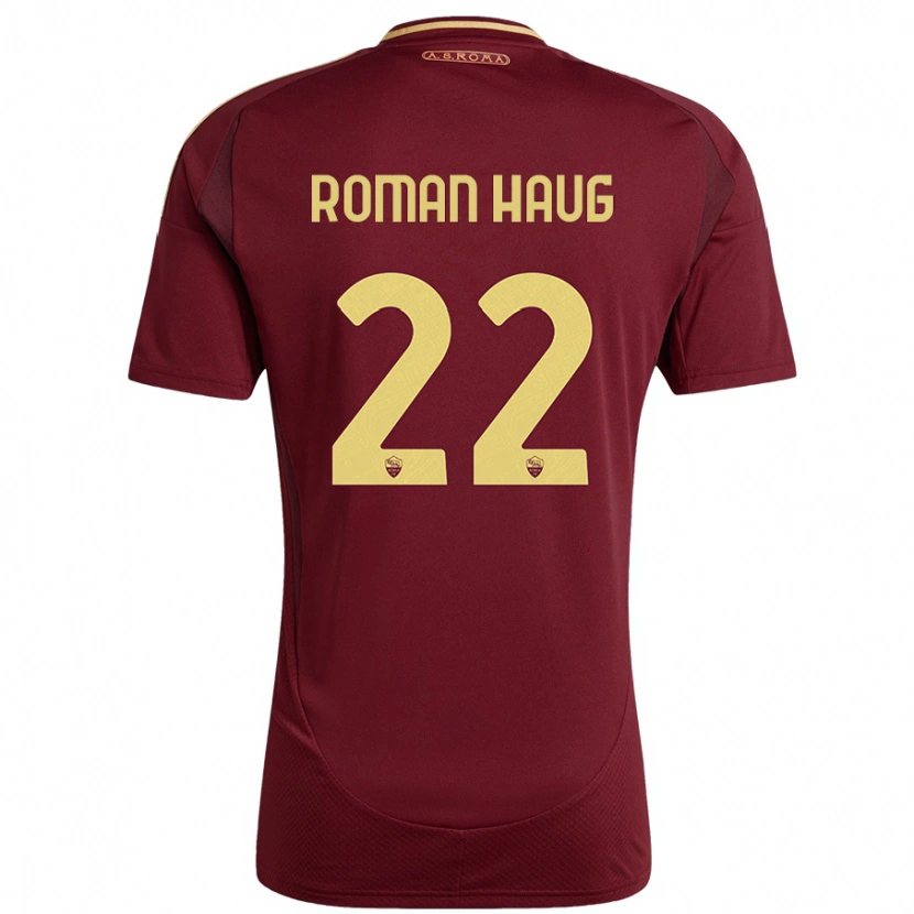 Danxen Mujer Camiseta Sophie Roman Haug #22 Rojo Marrón Dorado 1ª Equipación 2024/25 La Camisa