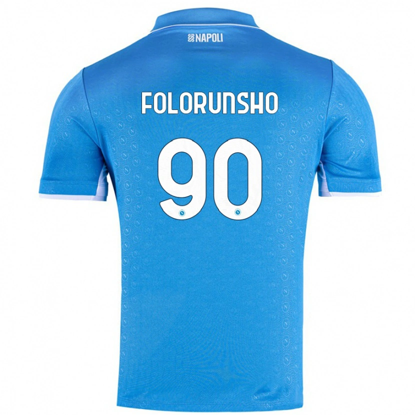 Danxen Mujer Camiseta Michael Folorunsho #90 Azul Cielo 1ª Equipación 2024/25 La Camisa