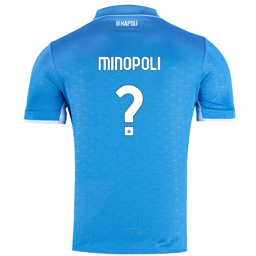 Danxen Mujer Camiseta Francesco Minopoli #0 Azul Cielo 1ª Equipación 2024/25 La Camisa