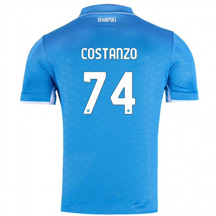 Danxen Mujer Camiseta Davide Costanzo #74 Azul Cielo 1ª Equipación 2024/25 La Camisa