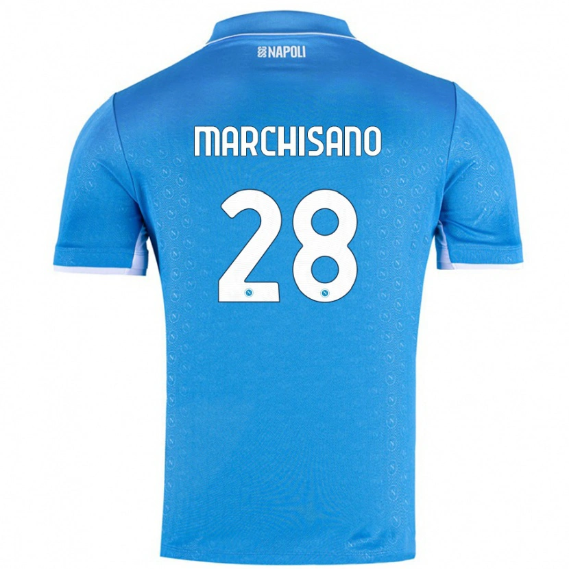 Danxen Mujer Camiseta Matteo Marchisano #28 Azul Cielo 1ª Equipación 2024/25 La Camisa