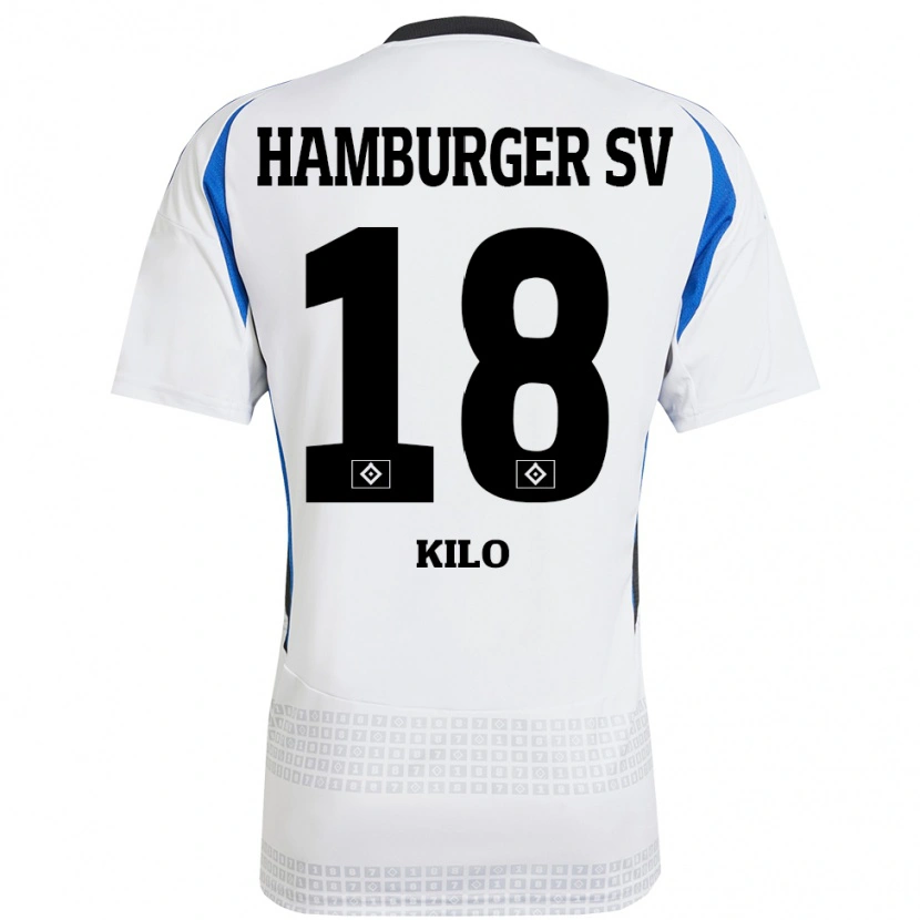 Danxen Mujer Camiseta Jesse Kilo #18 Blanco Azul 1ª Equipación 2024/25 La Camisa